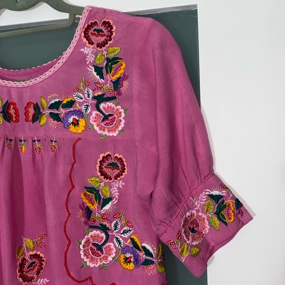 CATCH A FIRE Bob Marley Pink Embroidered Dress SM - Picture 8 of 11